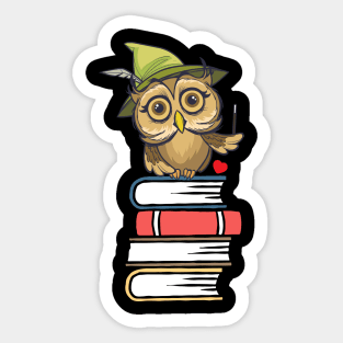 Owl Book Nerd Sticker